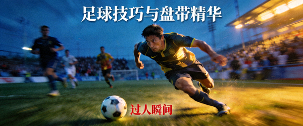 足球技巧与盘带精华视频封面：球员过人瞬间